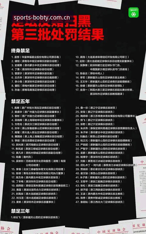 中国足协第三批禁足名单深度解读：半岛体育平台事件完整指南